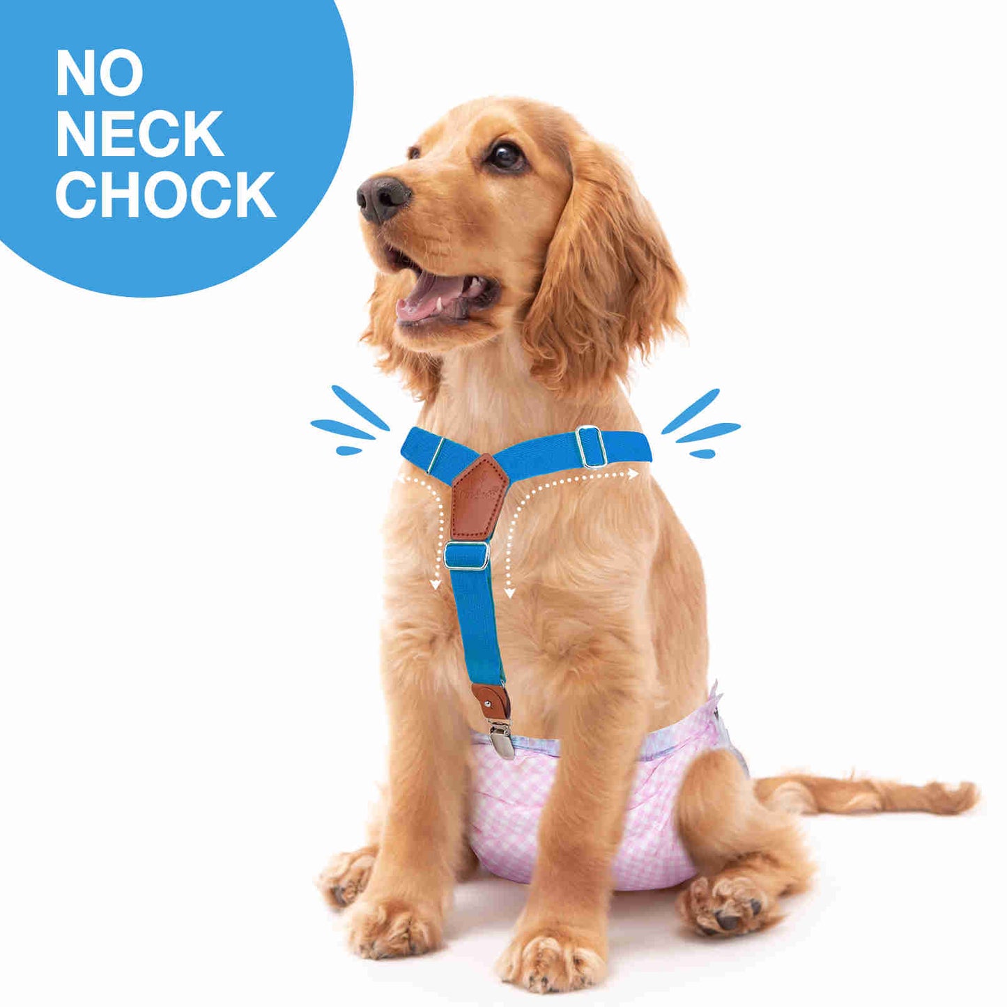 Dog Diaper Keeper For Male Dog And Female Dog Diapers, 2 Pcs Pack (Blue & Yellow)