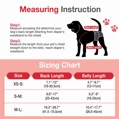 Dog Diaper Keeper For Male Dog And Female Dog Diapers, 2 Pcs/ Pack (Heart)