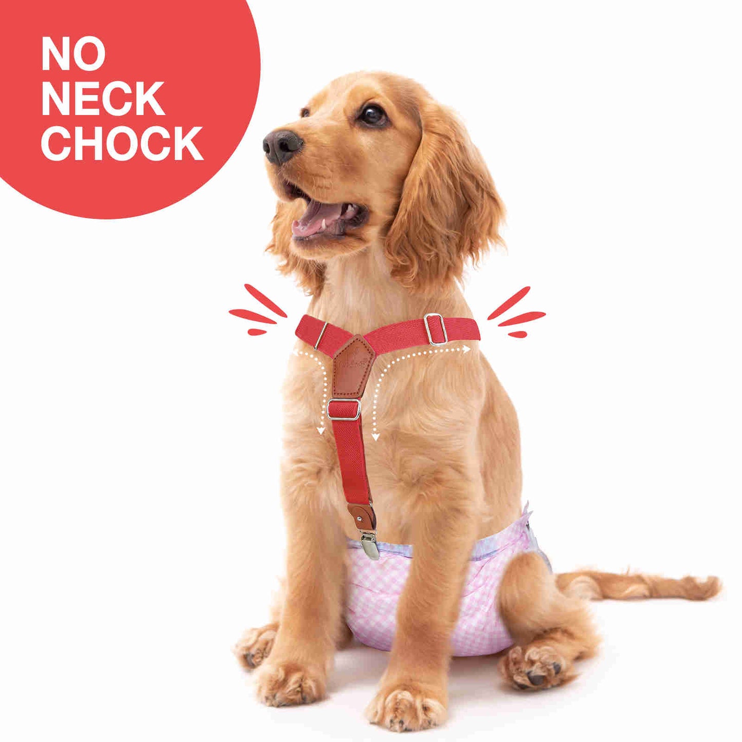 Dog Diaper Keeper For Male Dog And Female Dog Diapers, 2 Pcs/ Pack (Red & Brown)