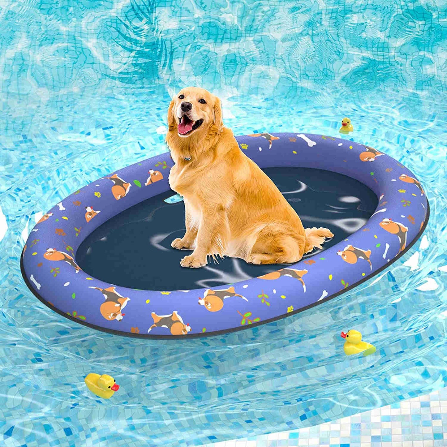 Dog Float Raft - Inflatable Dog Swimming Float for Summer, 1 Pack