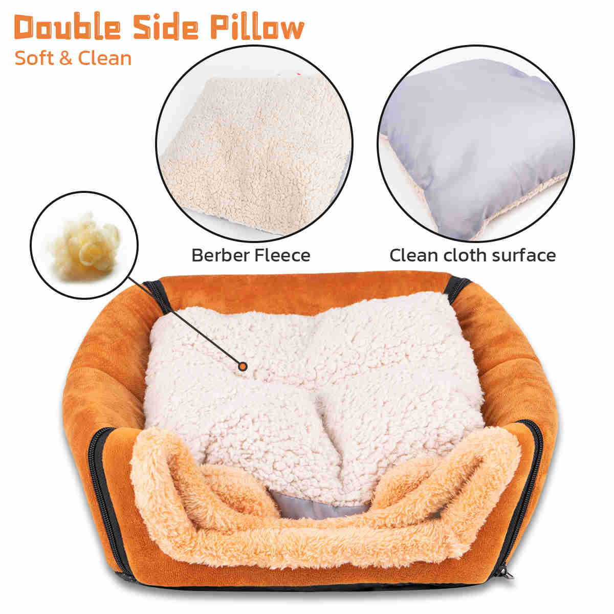 Guinea Pig Hideout,Bunny Bed, Small Animal Bed, Small Animal Bed, 1 Pack (Brown)