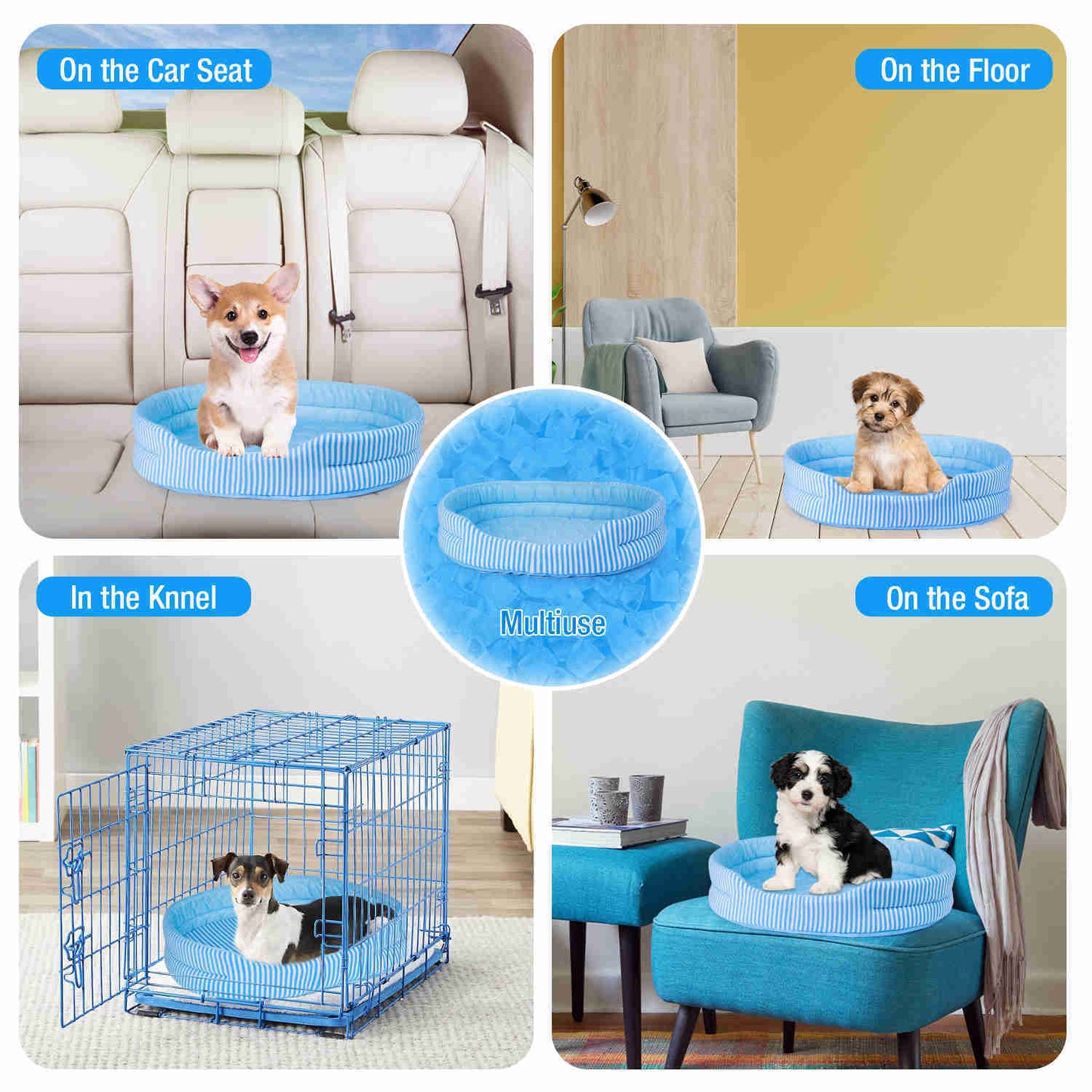 Ice Silk Pet Bed, S size, 1 Pack