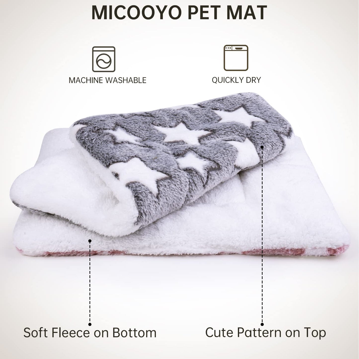 Small Animal Bed Mat for Rabbit Guinea Pig Squirrel Hamster, 2 Pcs