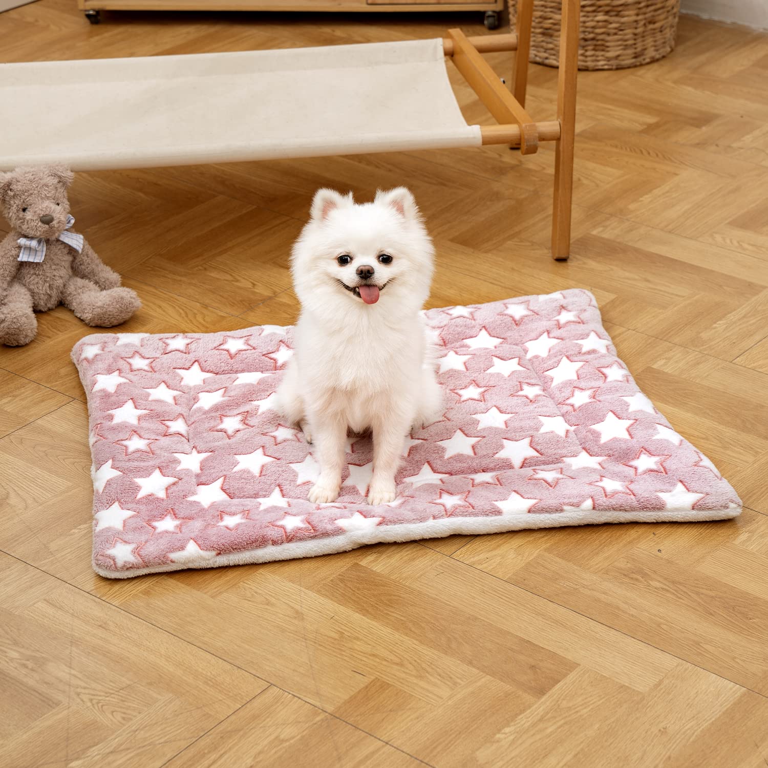 Washable Fleece Pet Cushion for Small Dog Cat Puppy, 2 Pcs