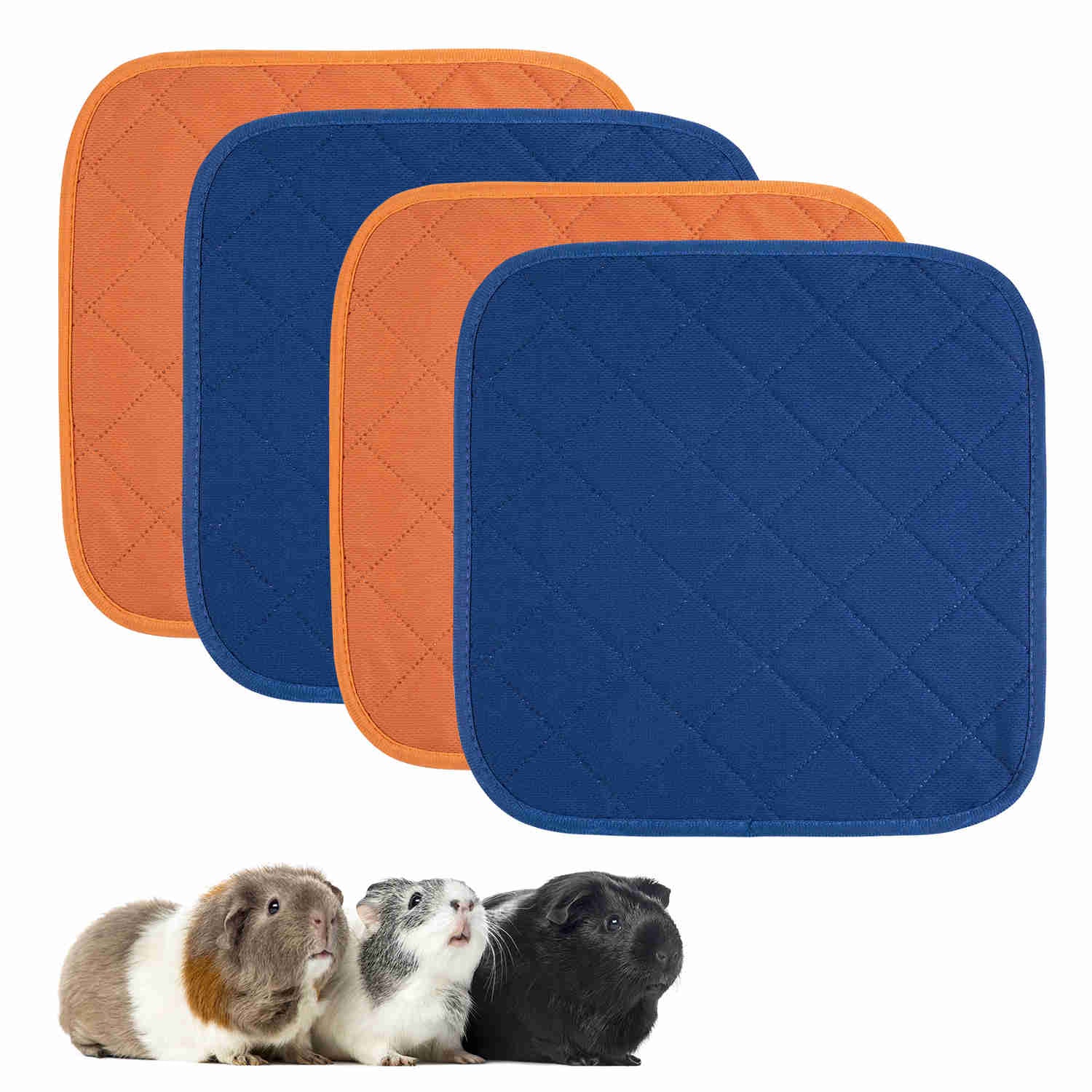 Washable Small Pet Pads, like guinea pigs(Blue Orange)