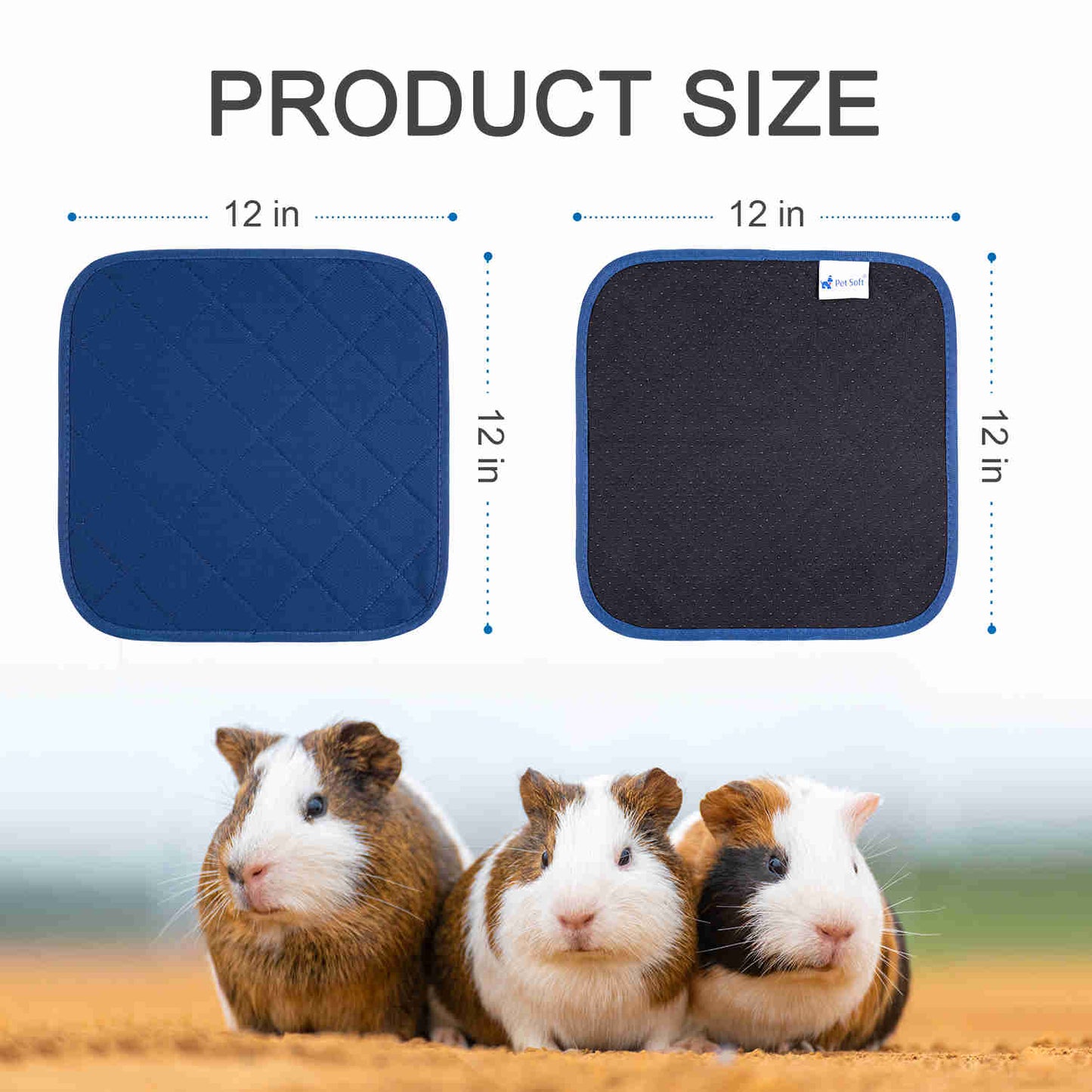 Washable Small Pet Pads, like guinea pigs(Blue Orange)