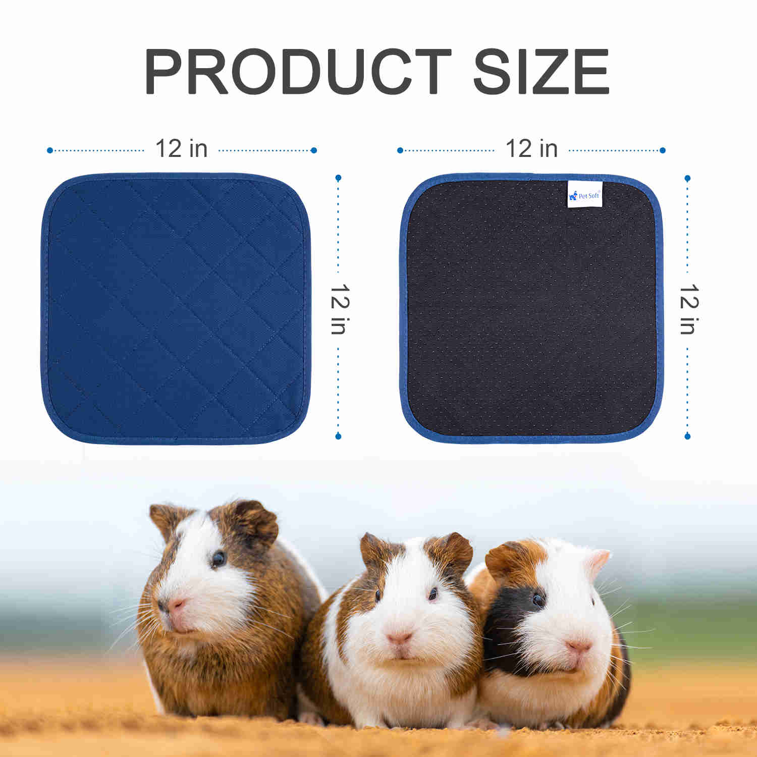 Washable Small Pet Pads, like guinea pigs(Blue Orange)