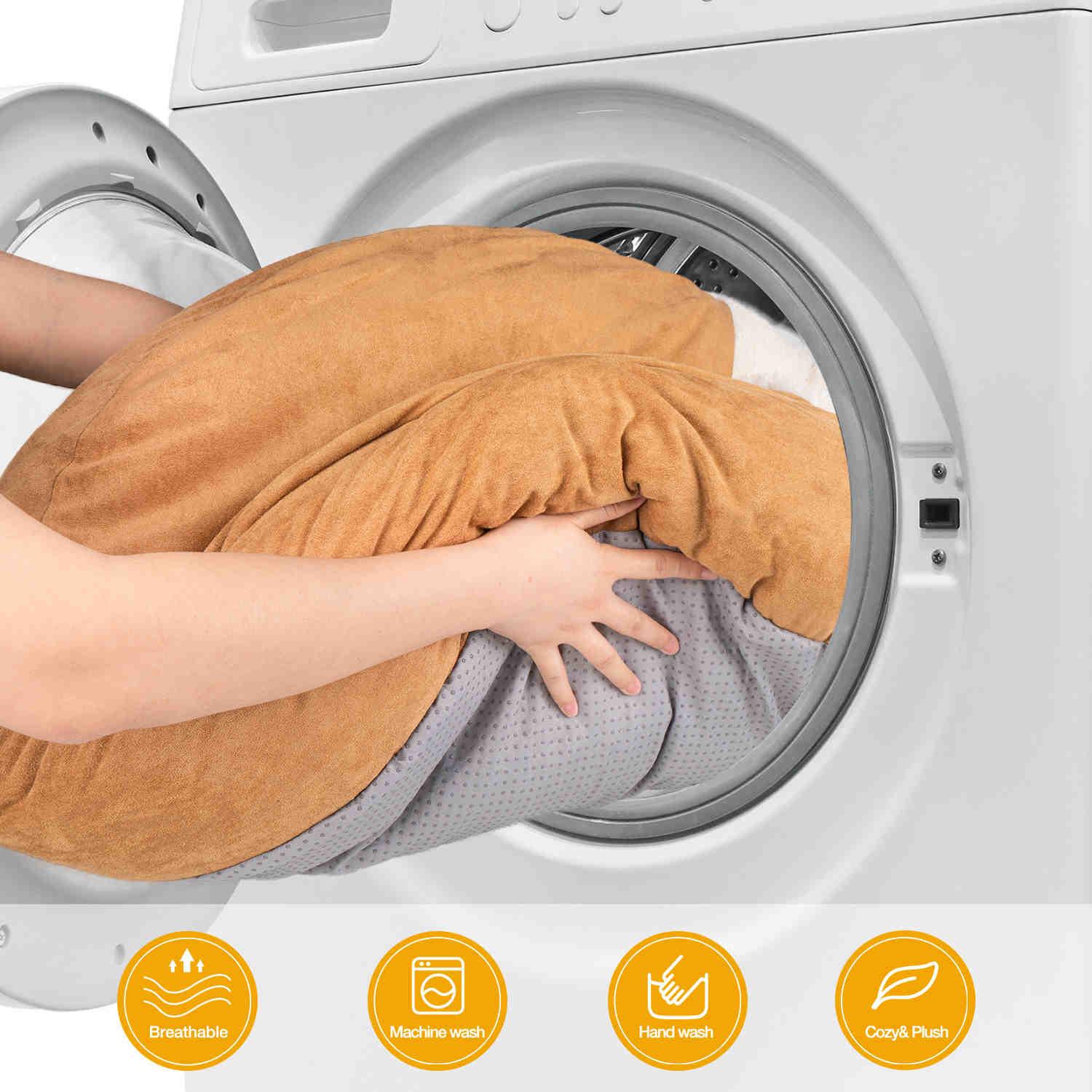 Covered Pet Bed, Washable, Khaki