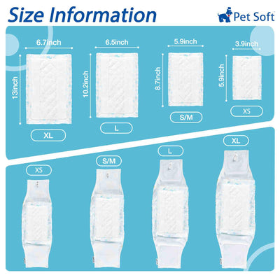 Disposable Dog Diaper Liners, Fit Most Dog Wraps and Belly Bands, Up-graded, Blue, 1 Pack