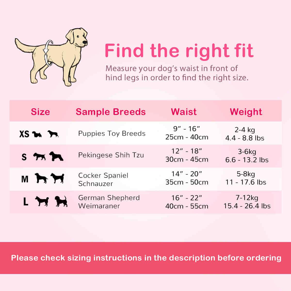 Disposable Female Dog Diaper, Adjustable Tail Hole