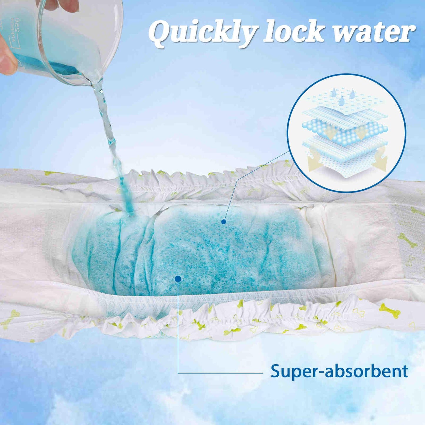 Disposable Male Dog Diapers Wraps with Wetness Indicator
