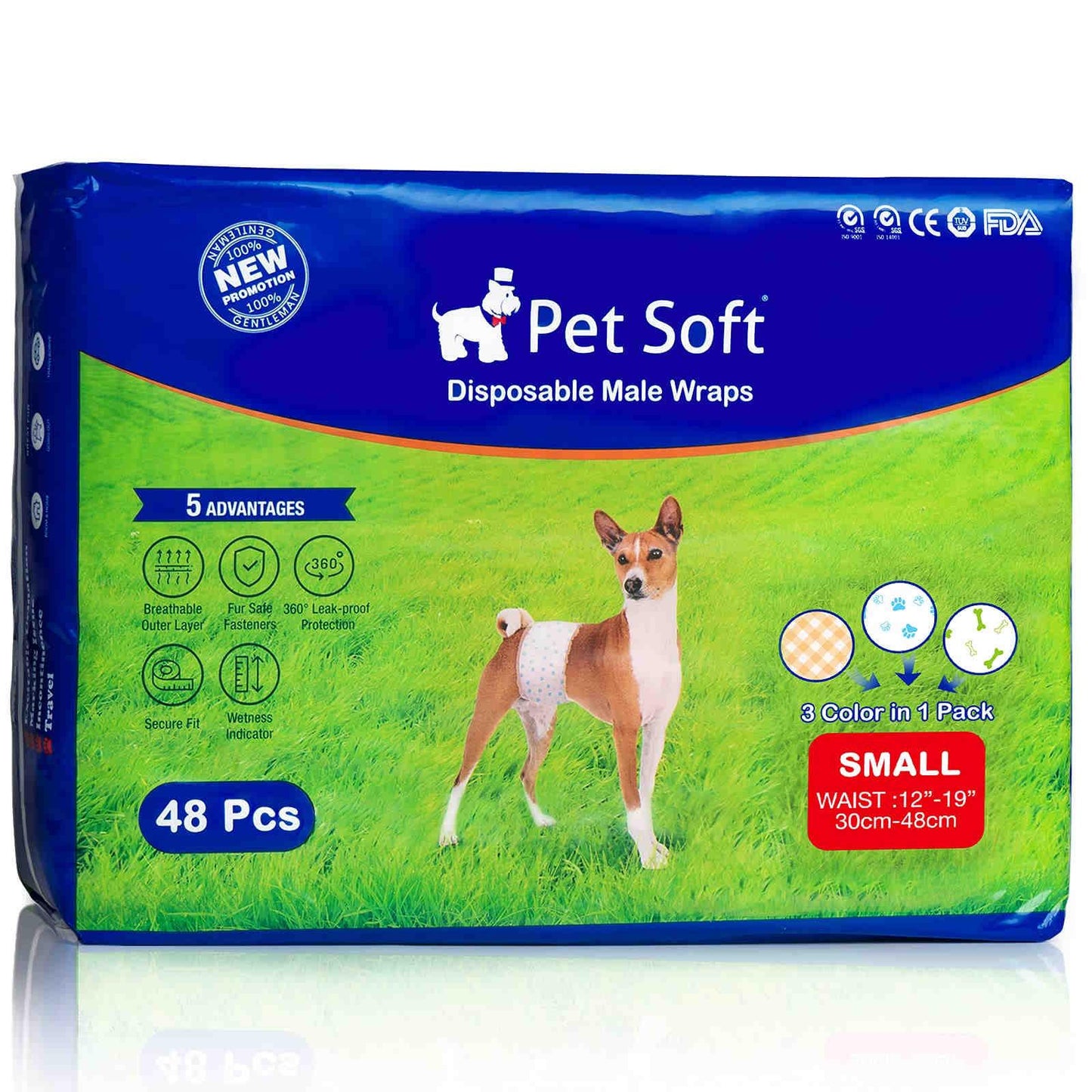 Disposable Male Dog Diapers Wraps with Wetness Indicator