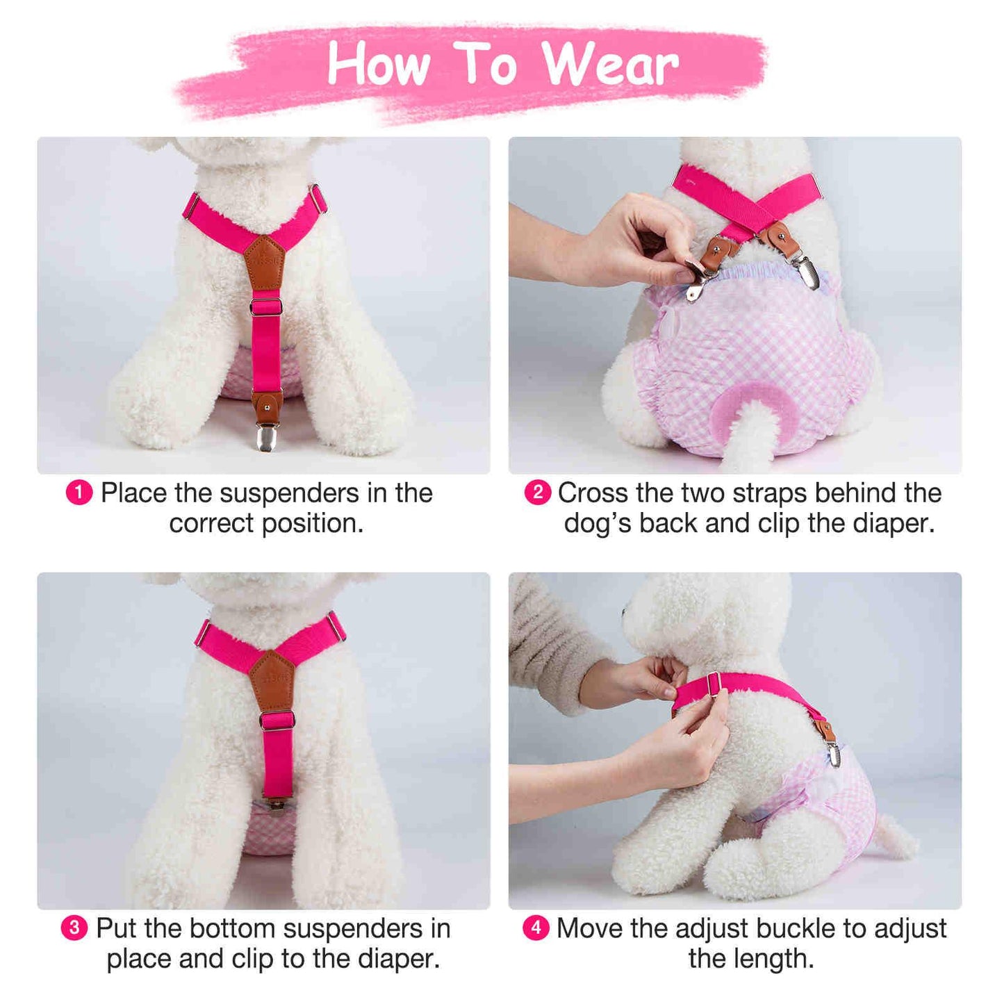 Dog Diaper Keeper For Male Dog And Female Dog Diapers
