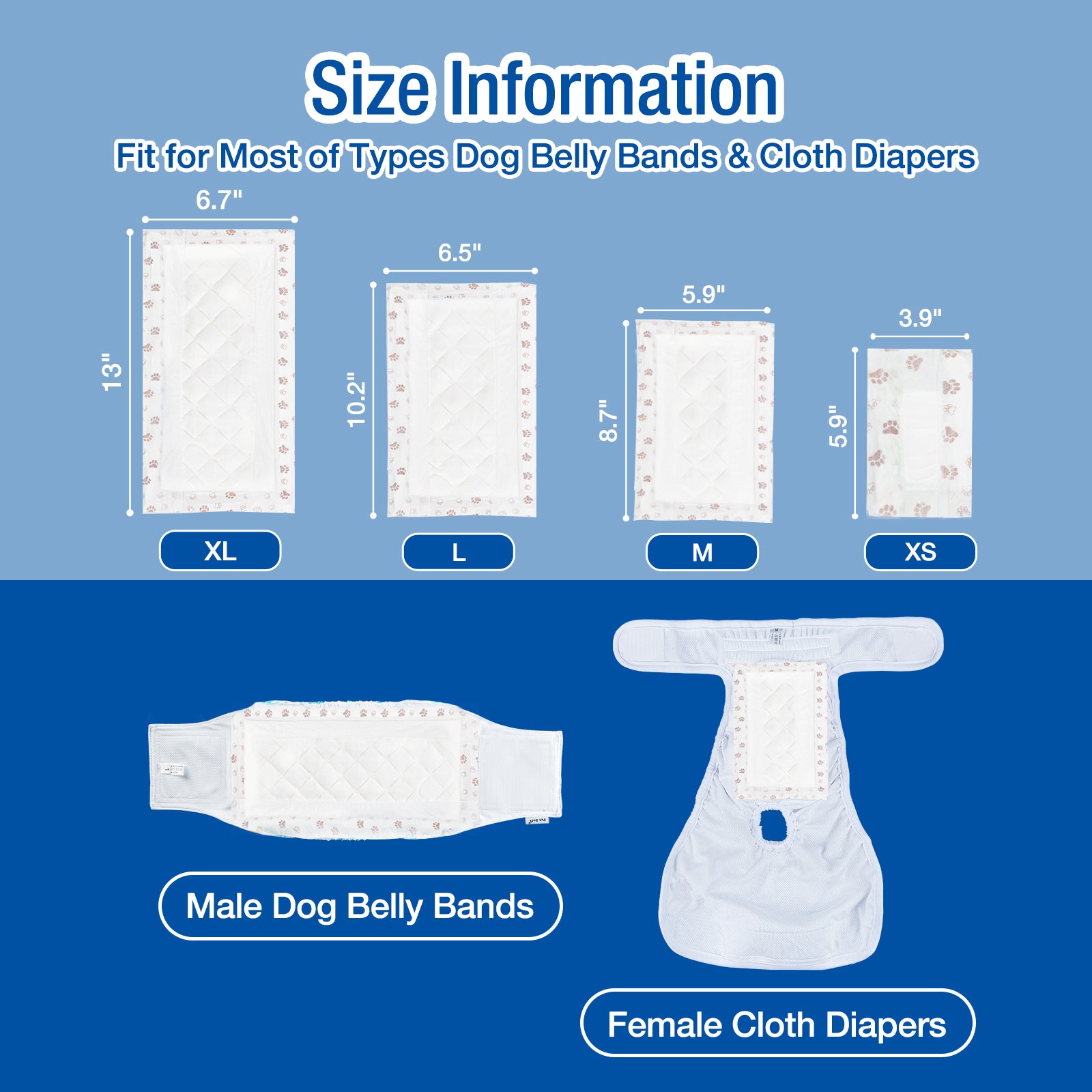 Disposable Dog Diaper Liners, Fit Most Dog Wraps and Belly Bands, Up-graded, Brown, 1 Pack