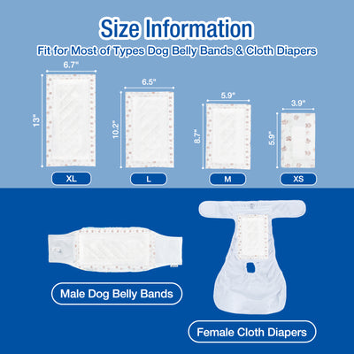 Disposable Dog Diaper Liners, Fit Most Dog Wraps and Belly Bands, Up-graded, Brown, 1 Pack