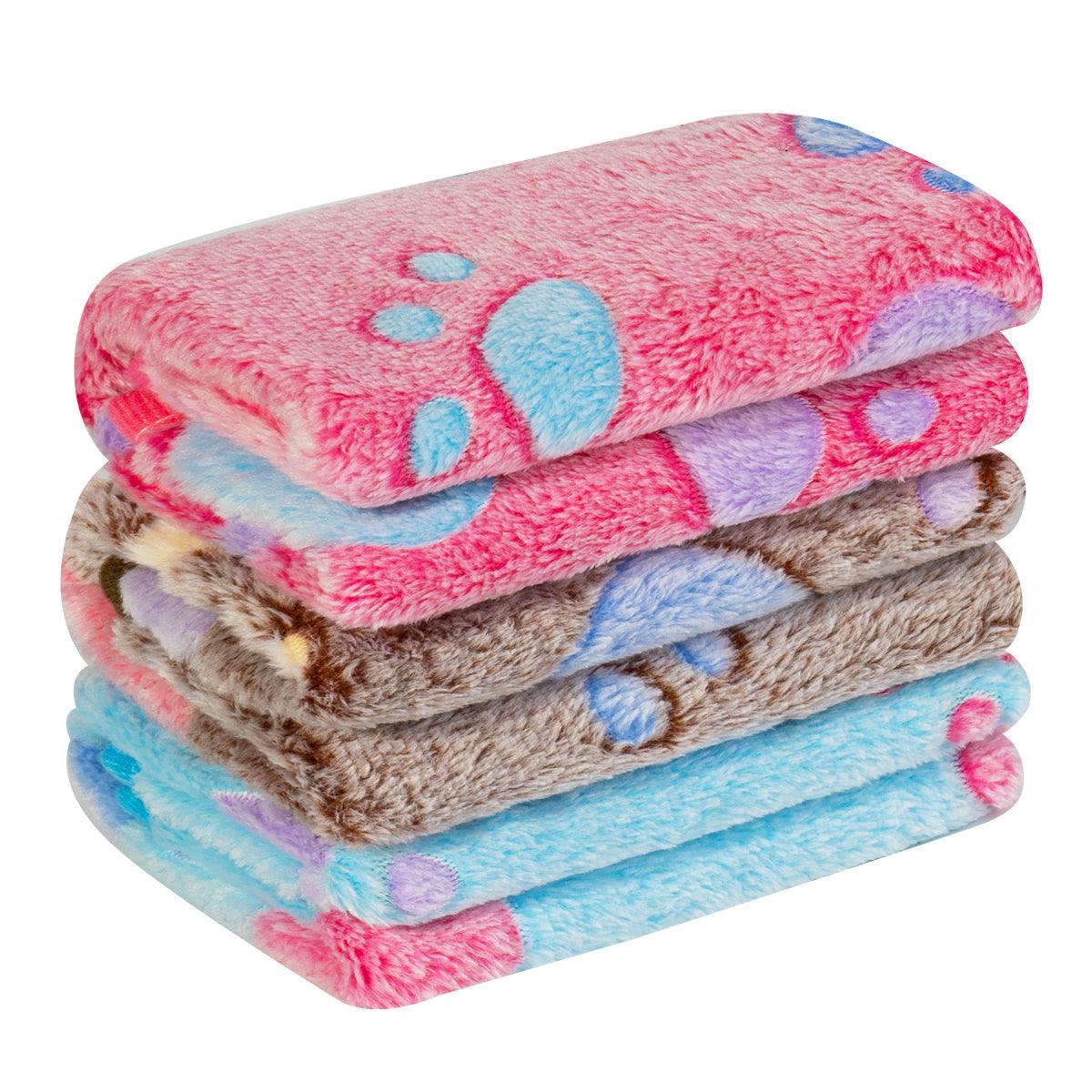 Fluffy Cats Dogs Blankets, 3 Pack (Heart)