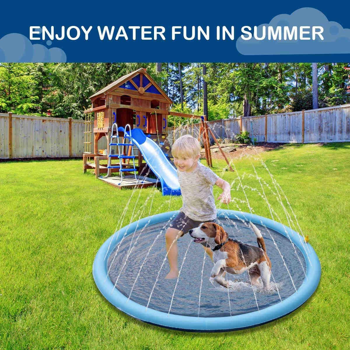 Thickened Splash Water Mat for Dogs, Summer Fun Water Toys for Dogs