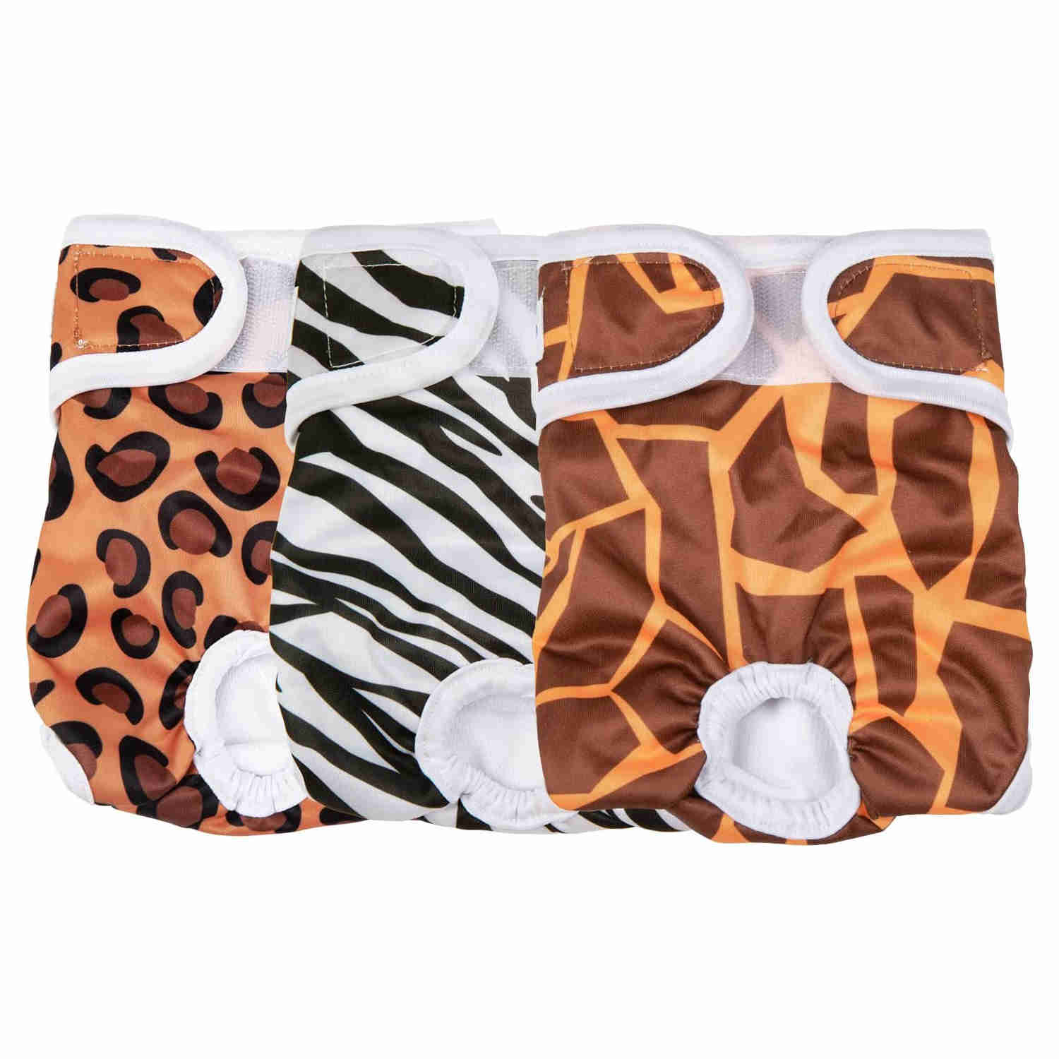 Washable Female Dog Diapers, Reusable Doggy Diapers, 3 Pack (Grassland)