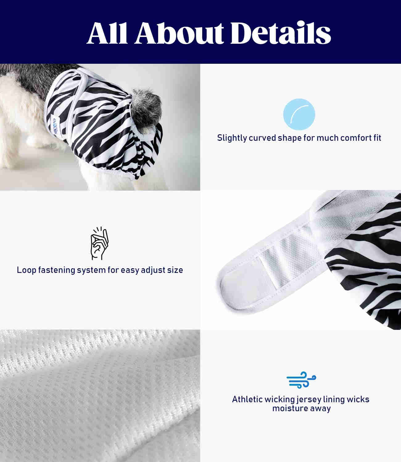 Washable Female Dog Diapers, Reusable Doggy Diapers, 3 Pack (Grassland)