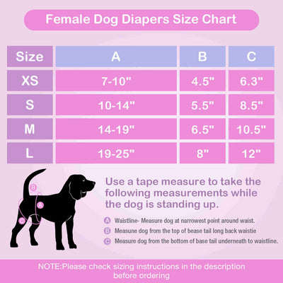 Washable Female Dog Diapers, Reusable Doggy Diapers, 3 Pack (Ocean)