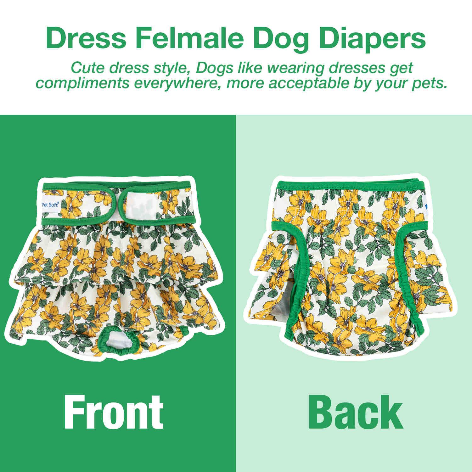 Washable Female Dog Diapers, Reusable Doggy Diapers