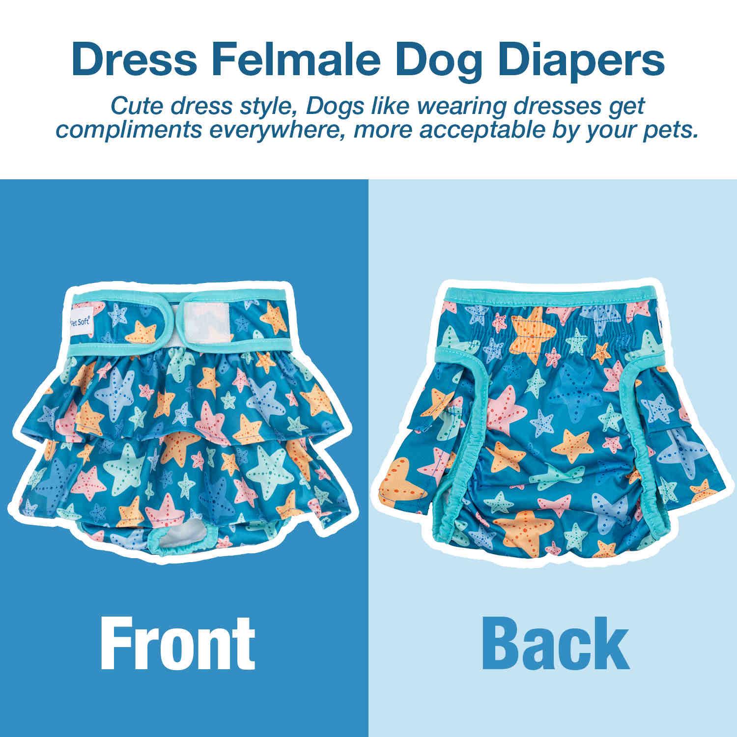 Washable Female Dog Diapers, Reusable Doggy Diapers