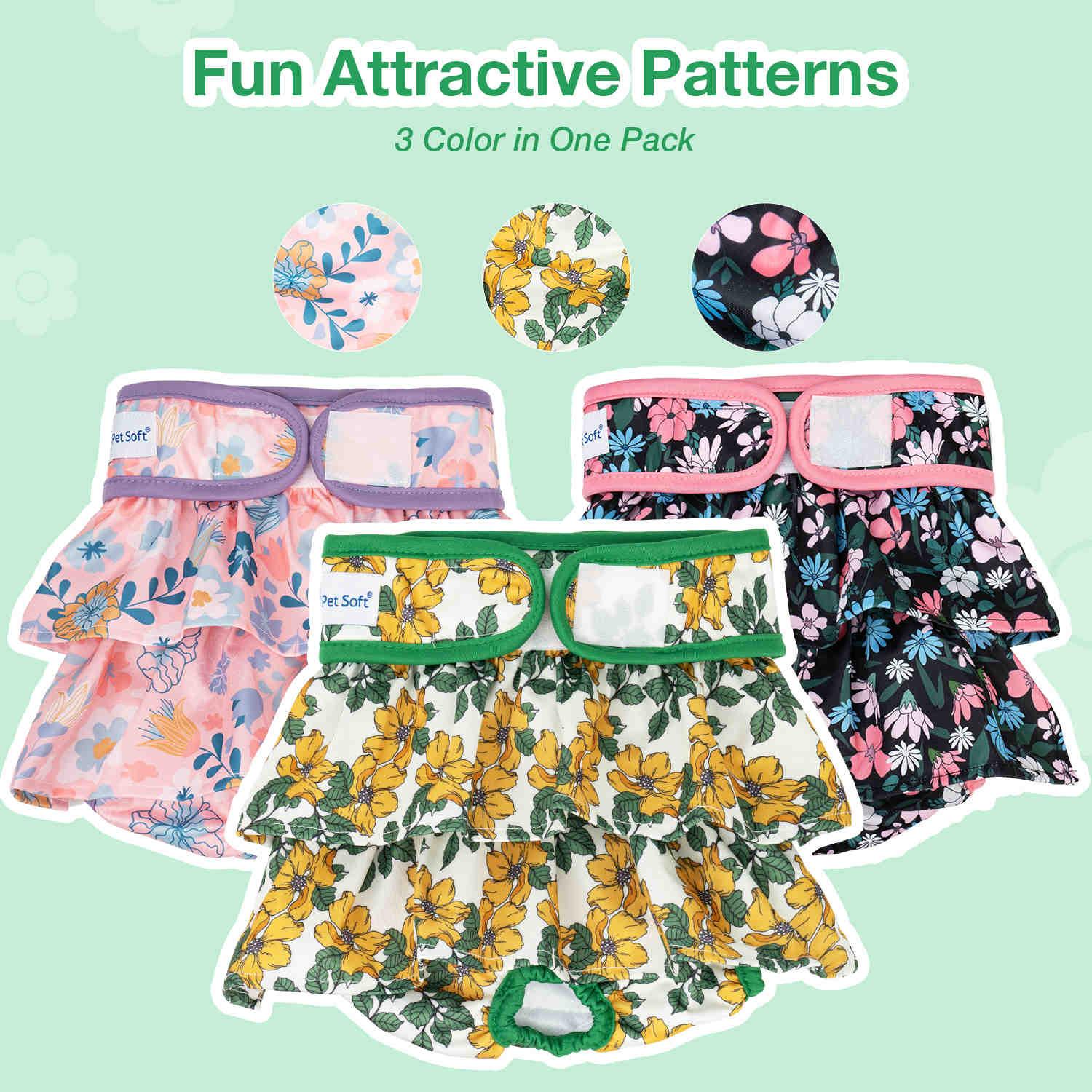 Washable Female Dog Diapers, Reusable Doggy Diapers