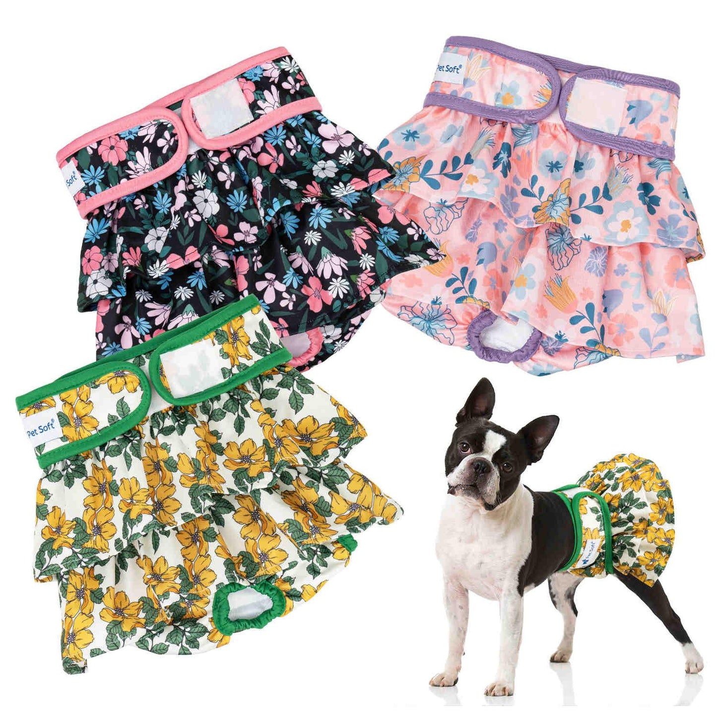 Washable Female Dog Diapers, Reusable Doggy Diapers