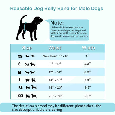 Washable Male Dog Diapers, Reusable Doggy Diapers