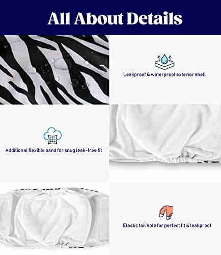 Washable Male Dog Diapers, Reusable Doggy Diapers, 3 Pack (Grassland)