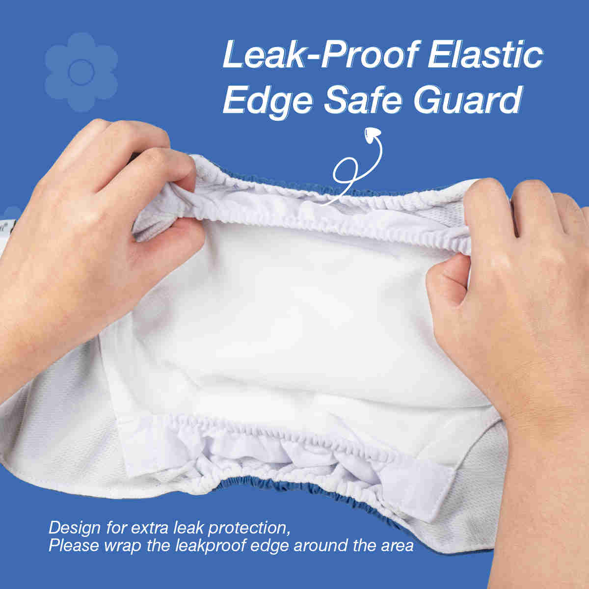 Washable Male Dog Diapers, Reusable Doggy Diapers, 3 Pack (Pure)
