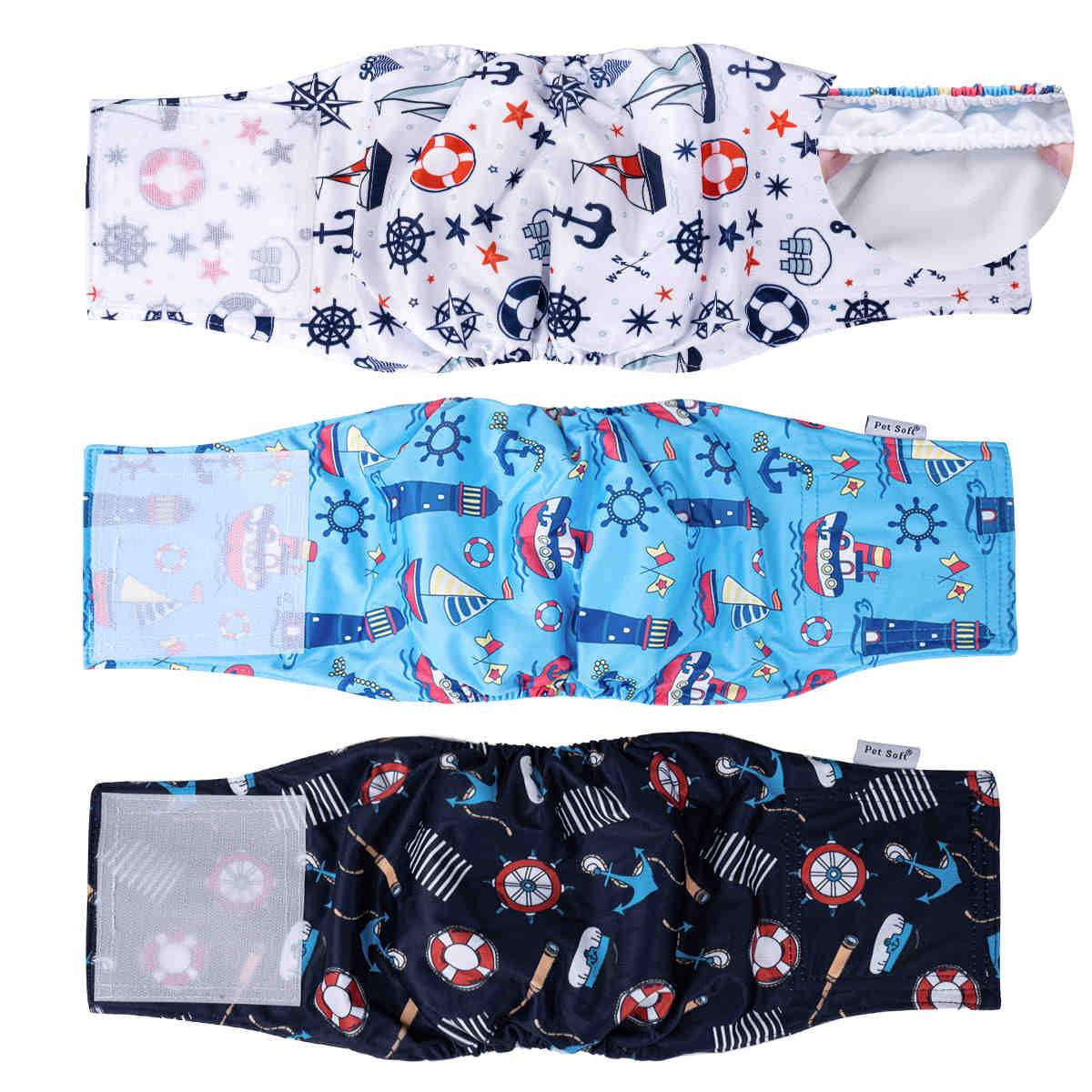 Washable Male Dog Diapers, Reusable Doggy Diapers