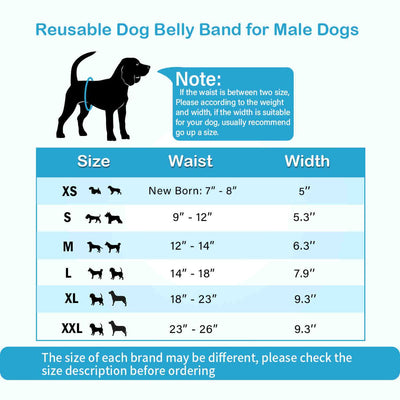 Washable Male Dog Diapers, Reusable Doggy Diapers