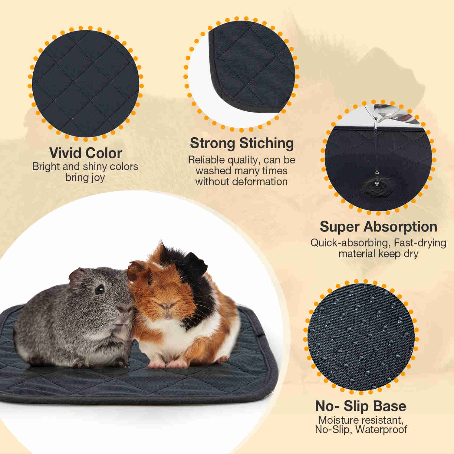 Washable Small Pet Pads, like guinea pigs(Classic)