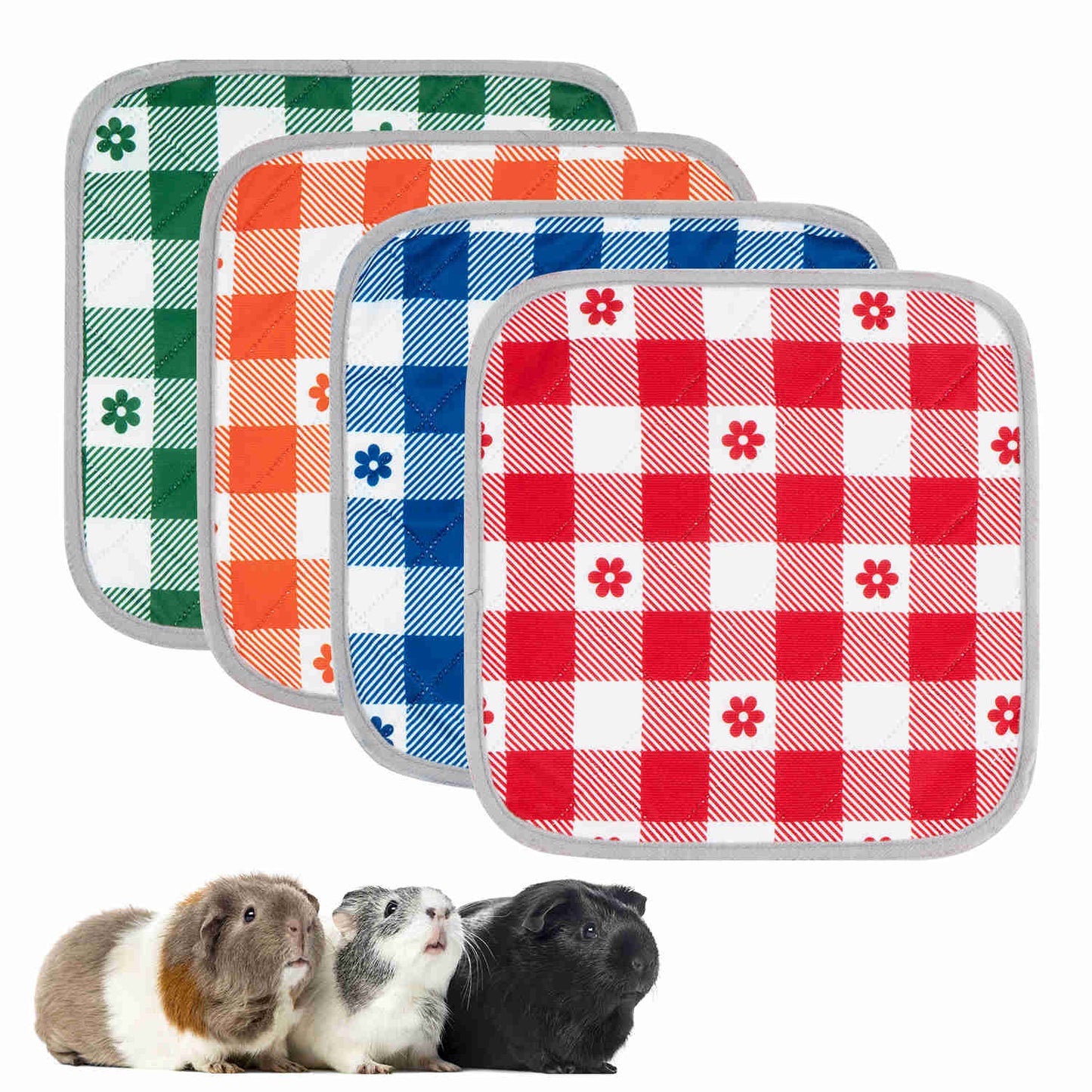 Washable Small Pet Pads, like guinea pigs(Cute Plaid)