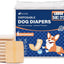 Pet Soft Male Dog Wraps - Disposable Dog Dipaers Male Wetness Indicator, Ultra Absorbent Puppy Diapers for Excitable Urination or Incontinence, 50pcs Small