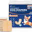 Pet Soft Male Dog Wraps - Disposable Dog Dipaers Male Wetness Indicator, Ultra Absorbent Puppy Diapers for Excitable Urination or Incontinence, 50pcs Small