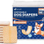 Pet Soft Male Dog Wraps - Disposable Dog Dipaers Male Wetness Indicator, Ultra Absorbent Puppy Diapers for Excitable Urination or Incontinence, 50pcs Small