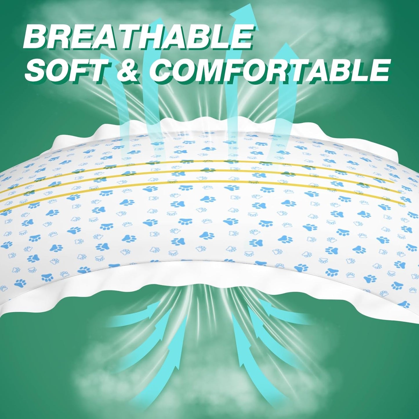 Pet Soft Disposable Dog Dipaers - Male Dog Wraps Wetness Indicator, Ultra Absorbent Puppy Diapers Male for Excitable Urination or Incontinence, 24pcs XSmall
