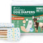 Pet Soft Disposable Dog Dipaers - Male Dog Wraps Wetness Indicator, Ultra Absorbent Puppy Diapers Male for Excitable Urination or Incontinence, 24pcs XSmall