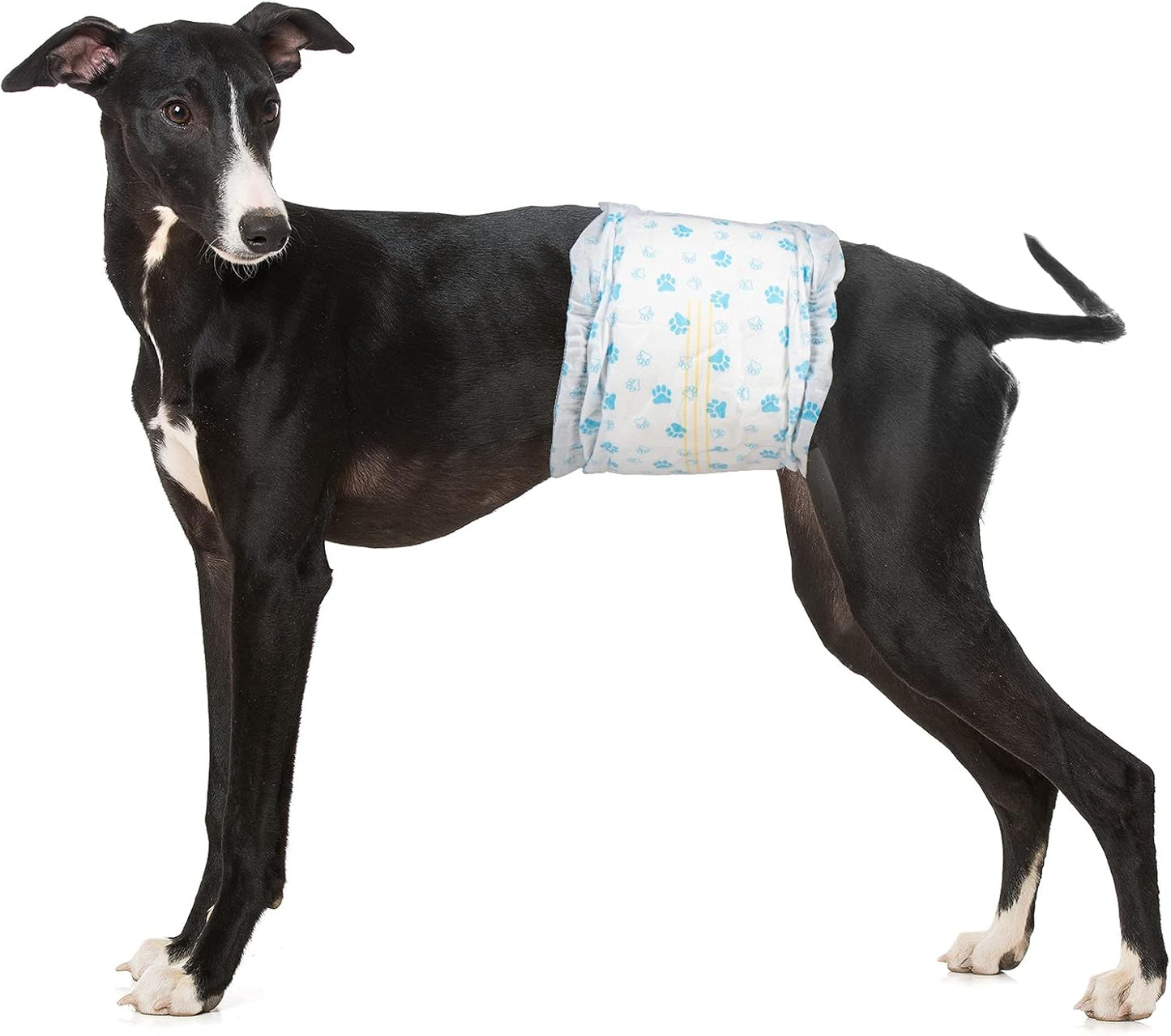 Pet Soft Disposable Dog Dipaers - Male Dog Wraps Wetness Indicator, Ultra Absorbent Puppy Diapers Male for Excitable Urination or Incontinence, 24pcs XSmall