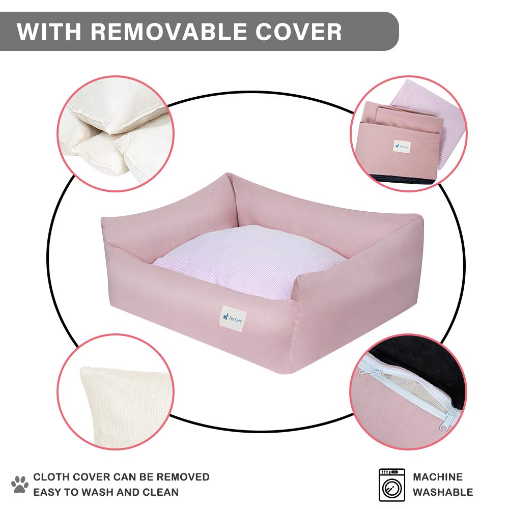 Dog beds with removable washable outlet covers