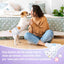 Disposable Female Dog Diaper, Adjustable Tail Hole with Wetness Indicator, Purple/Red, 1 Pack