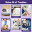 Disposable Female Dog Diaper, Adjustable Tail Hole with Wetness Indicator, Purple/Red, 1 Pack