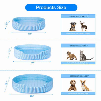 Ice Silk Pet Bed, S size, 1 Pack