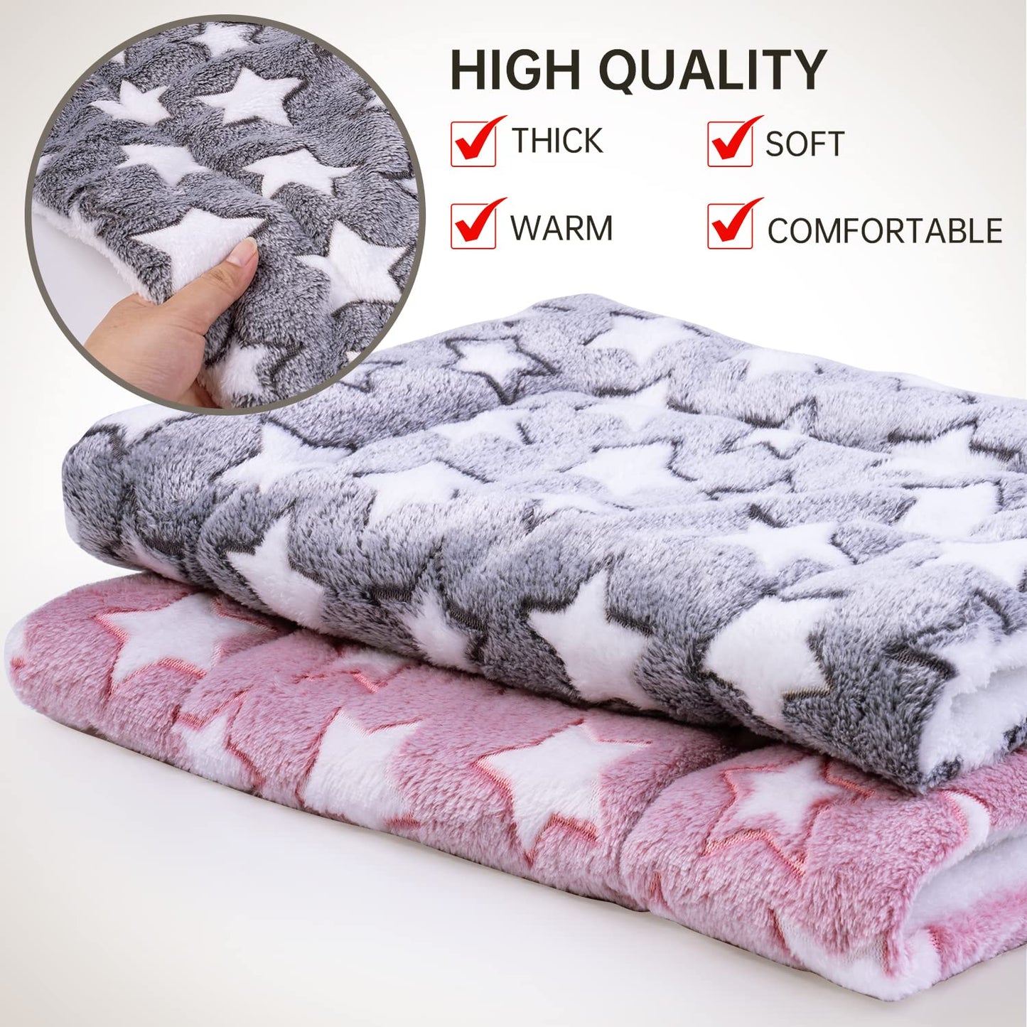 Small Animal Bed Mat for Rabbit Guinea Pig Squirrel Hamster, 2 Pcs