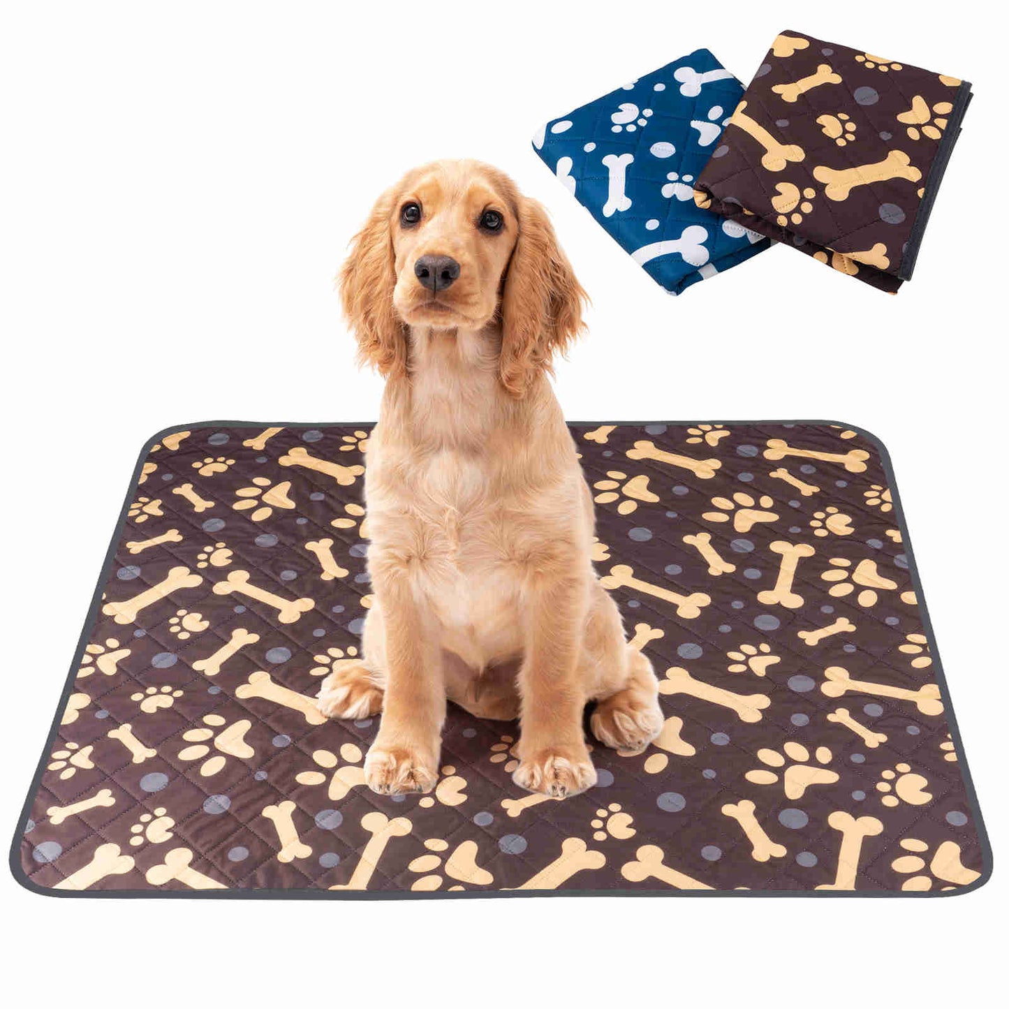 Washable Dog Pee Pads, 2 Pack (Bone)