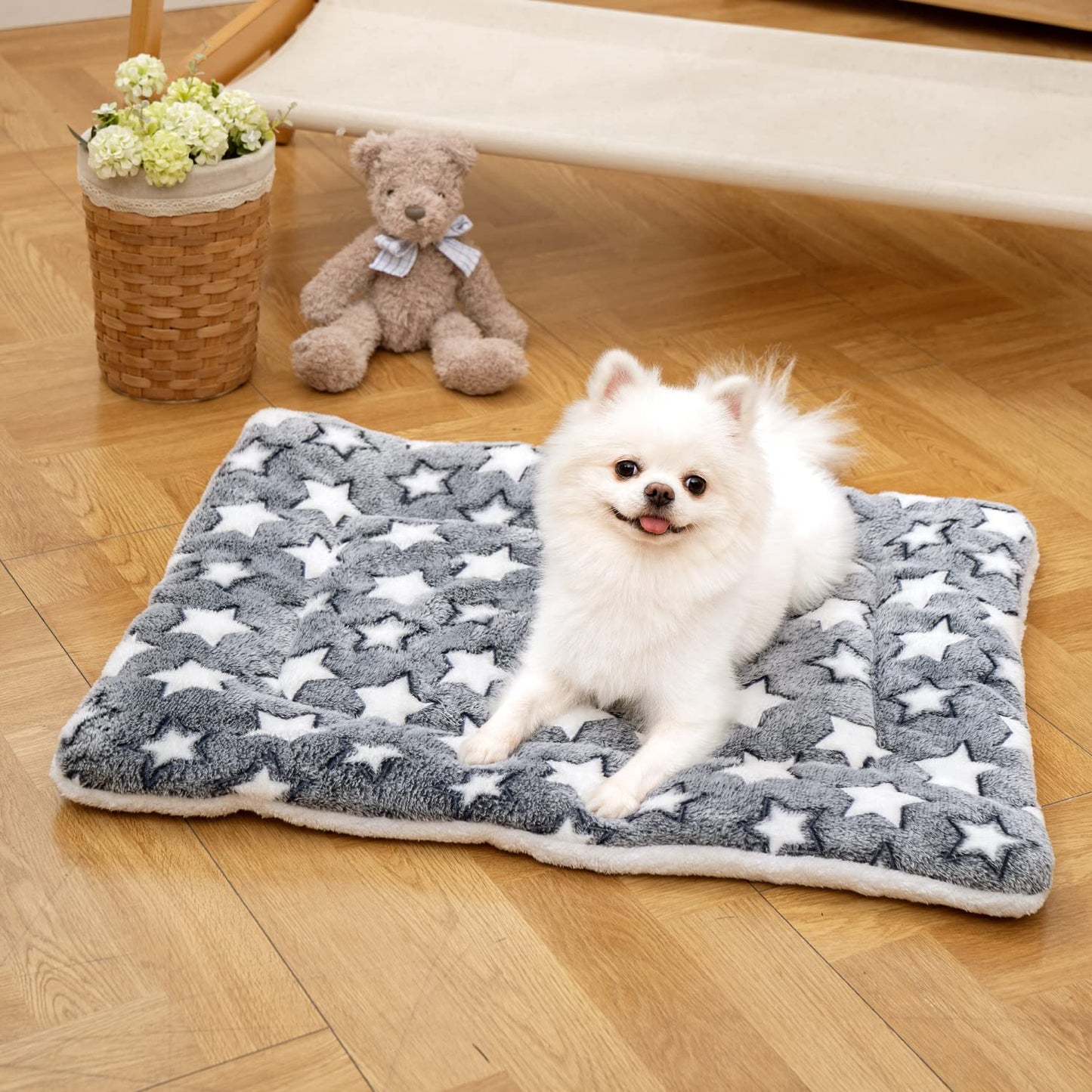 Washable Fleece Pet Cushion for Small Dog Cat Puppy, 2 Pcs