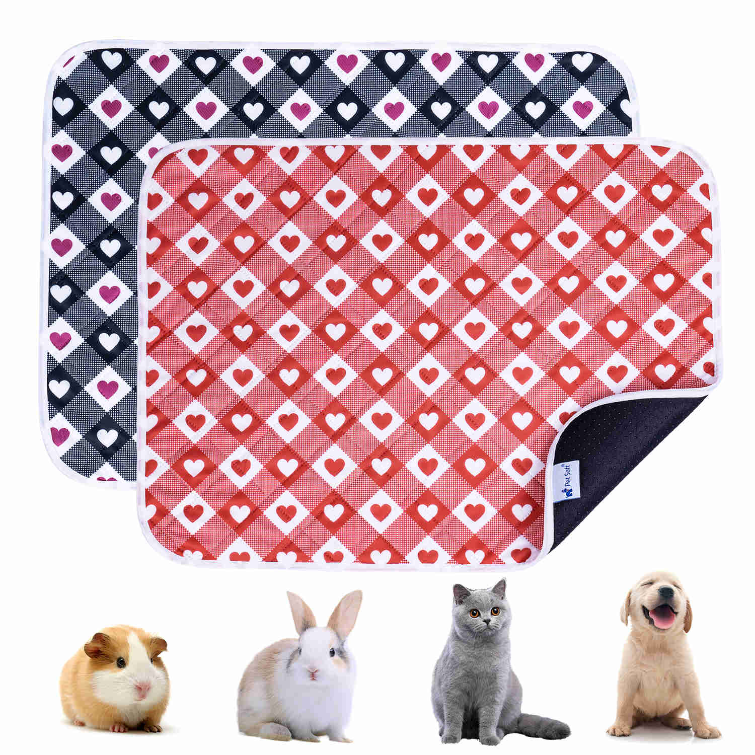 Washable Small Pet Pads, like guinea pigs(Heart)