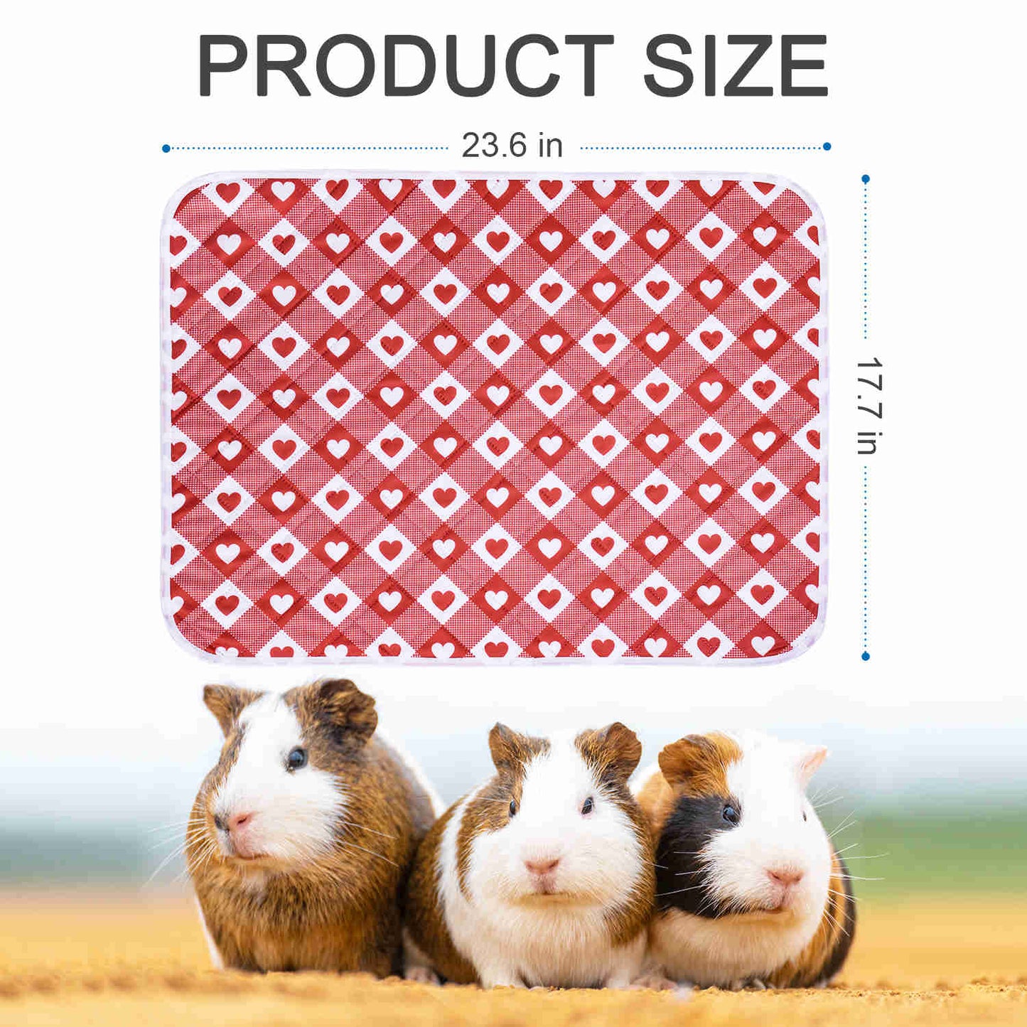 Washable Small Pet Pads, like guinea pigs(Heart)